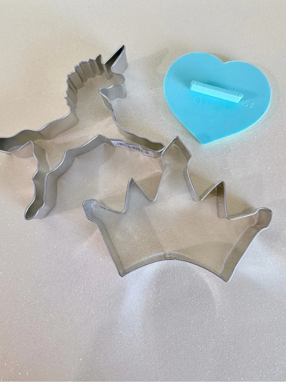 Unicorn Crown & Vintage Be Mine Heart Cookie Cutter Set